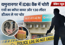 यमुनानगर में IDBI बैंक में चोरी: एसी का कॉपर वायर और 130 लीटर डीजल ले गए चोर, नियमित जांच में हुआ खुलासा