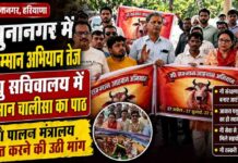 यमुनानगर में गो सम्मान आह्वान अभियान तेज, गौ रक्षकों ने हनुमान चालीसा का पाठ कर उठाई बड़ी मांग