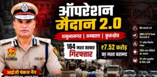 ऑपरेशन मैदान 2.0: यमुनानगर, अंबाला और कुरुक्षेत्र में 164 नशा तस्कर गिरफ्तार – IGP पंकज नैन ने की प्रेस कॉन्फ्रेंस