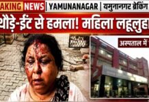 यमुनानगर में सरकारी दीवार तोड़ने को लेकर विवाद, महिला पर हथौड़े और ईंट से हमला
